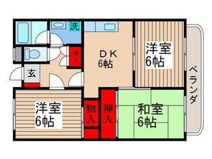 国立イ－ストハイツの物件間取画像